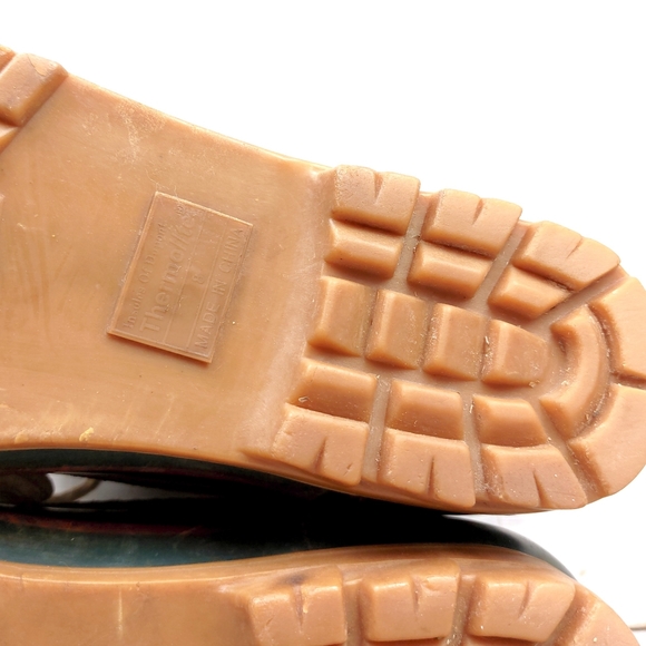 Women's Bay Area Traders Duck Shoes Boots "Sorority" Green EUC Fleece Lined Size - Picture 5 of 7